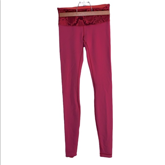 Lululemon leggings in burgundy/orange - Picture 1 of 5